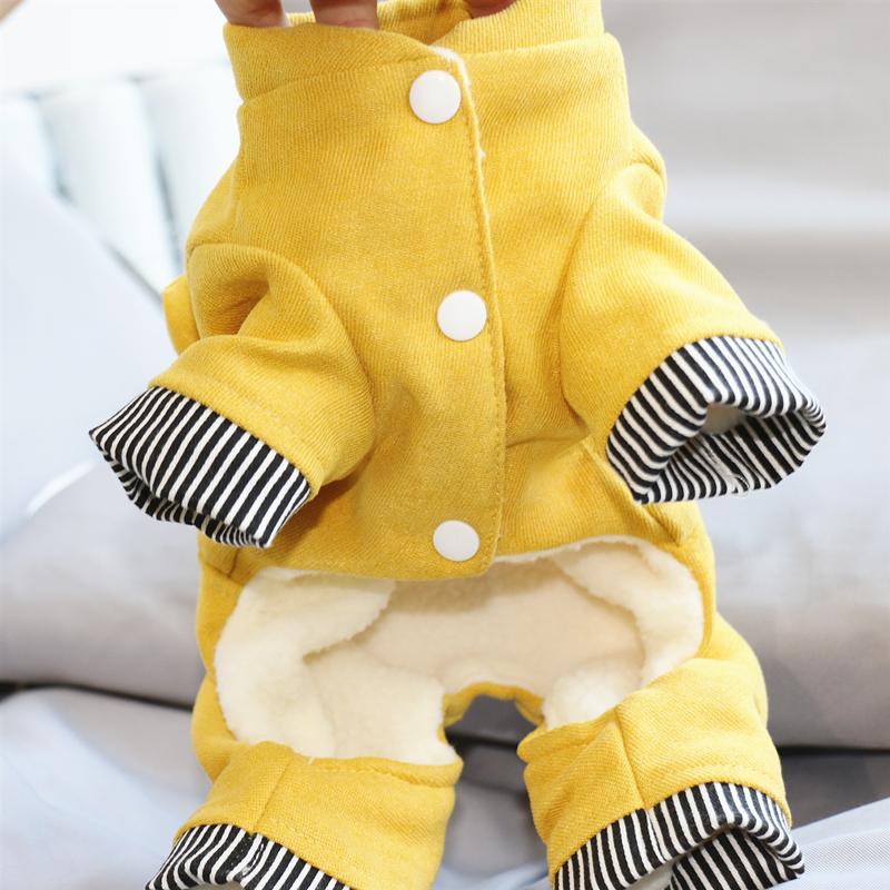 

Warm Dog Clothing Pet Coat Jumpsuit Jacket Puppy Small Dog Costume Outfit Yorkshire Pomeranian Poodle Schnauzer Bichon Outfit, Yellow