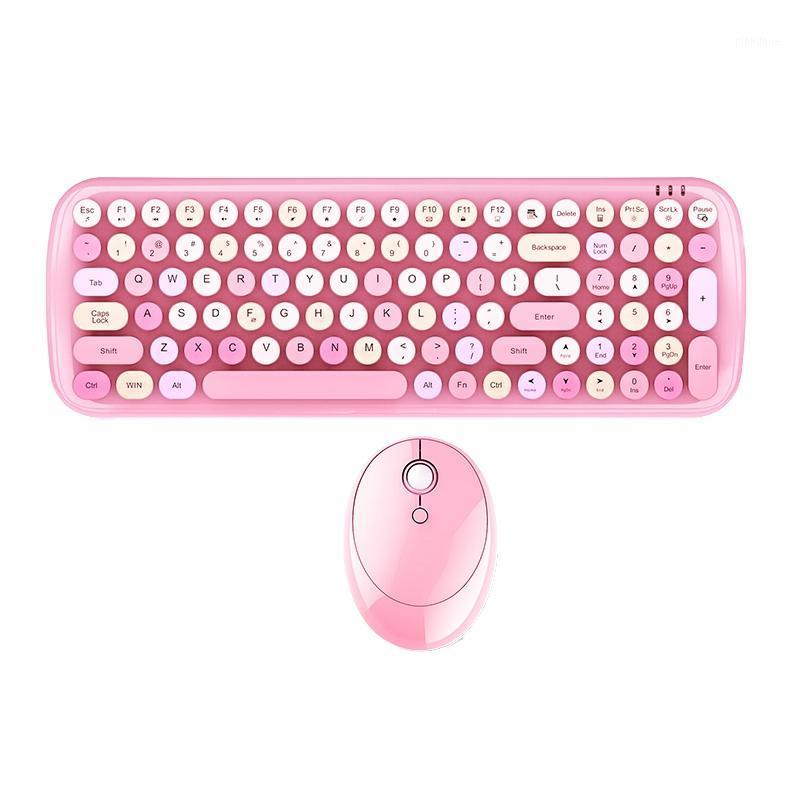 

New Arrival-Wireless Keyboard and Mouse Round Hat Keyboard 100 Keys Plug and Play for Windows XP / Win7 / Win8 Win101
