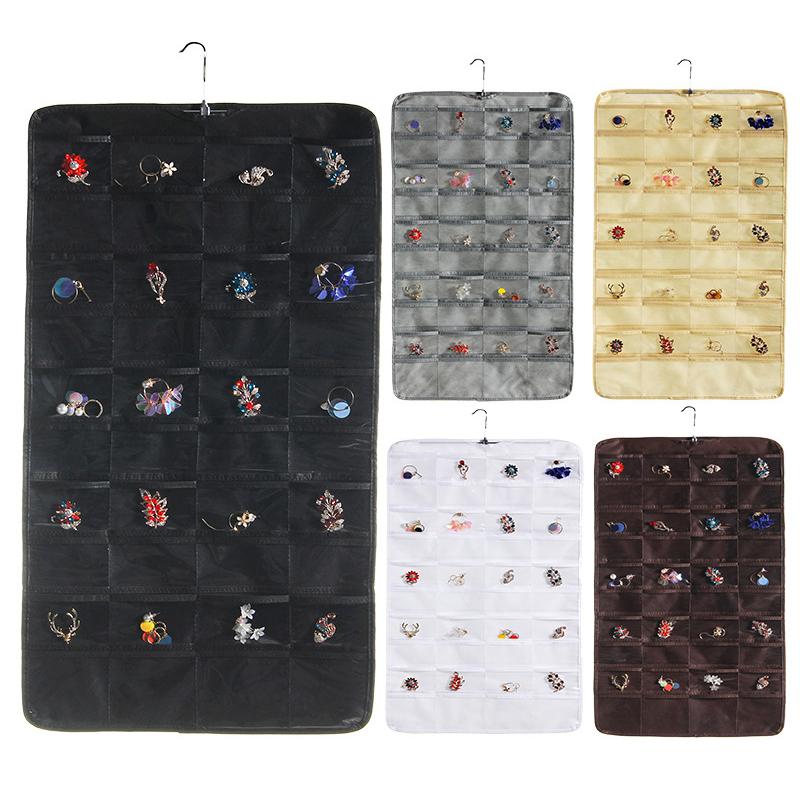 

Fashion Hanging Jewelry Storage Bag Small Objects Finishing Dustproof Storage Bag Home Pockets Hanging Organizers, White