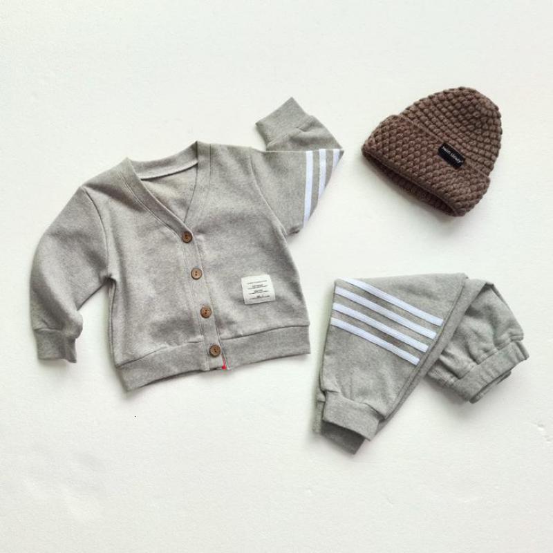 

2021 New Newborn Infant Baby Boys Girls Clothes Set Soft Cotton Sleeve Cardigan Tops + Long Pants Autumn Kids Outfits 2pcs Sets 0gu2, Romper