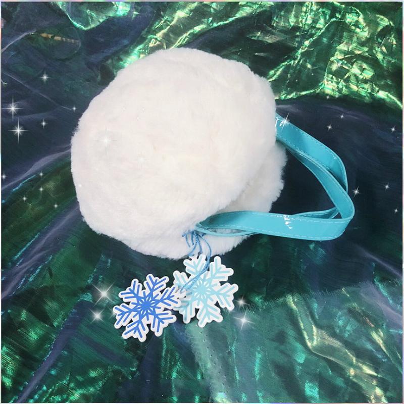 

Soft Plush Spherical Women Small Handbags Winter Cute Ladies Evening Clutch Purses Fashion Faux Fur Female Furry Phone Pouch, White