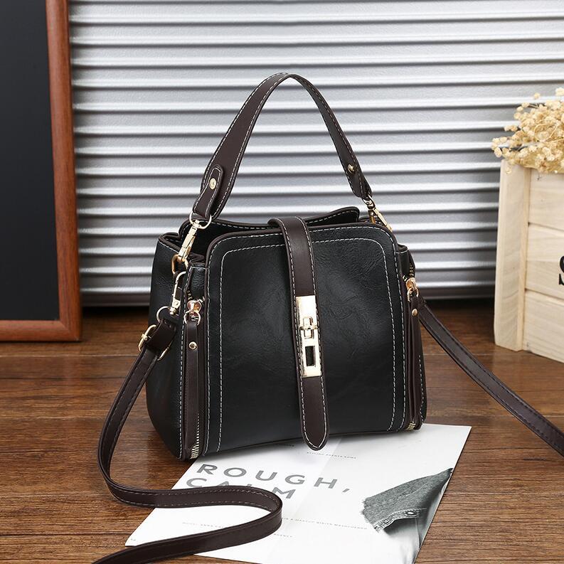

Fashion Women Bag Leather Handbags PU Shoulder Bag Small Flap Crossbody Bags for Women Messenger Bags vintage purse, Black