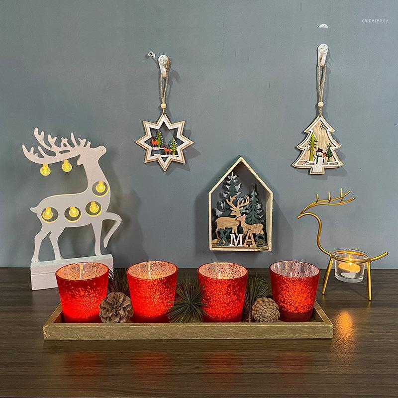 

Christmas Section Decorations and Ornaments Desktop Base Glass Bottle Christmas Elk Pendant Hanging Decoration Creative Craft Or1