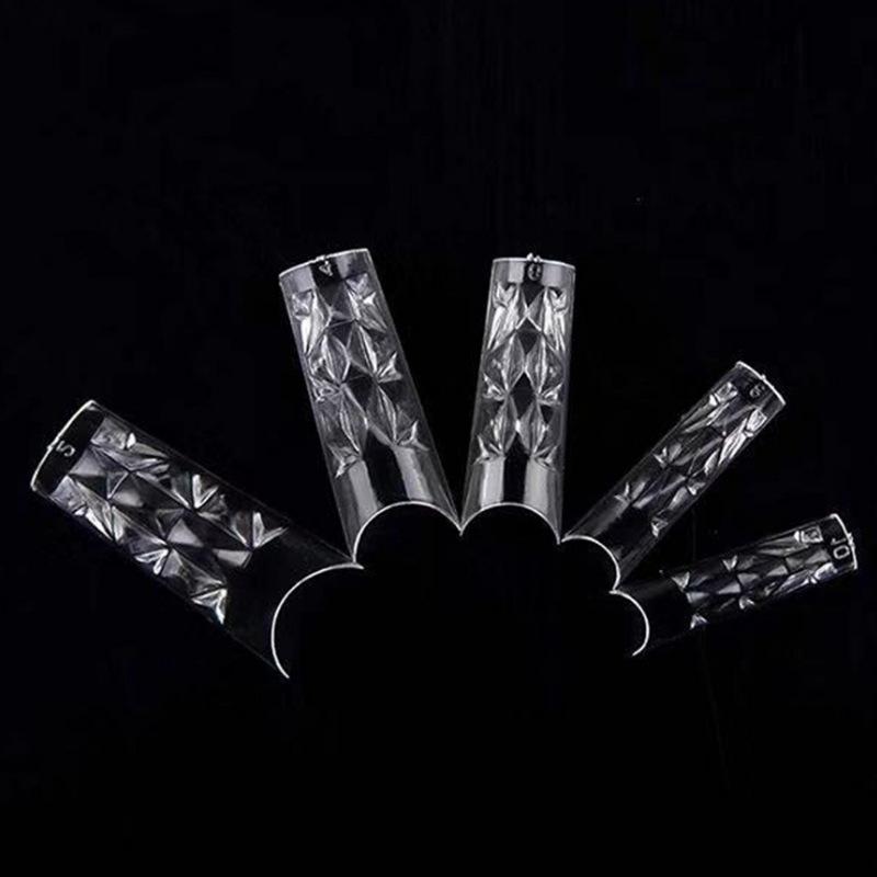 

60Pcs- 1 Box C Curve Clear Glaze Nail Tips - Half Tips - Acrylic Nail 60pcs/box Clear Glaze Mosaic Mold Tip