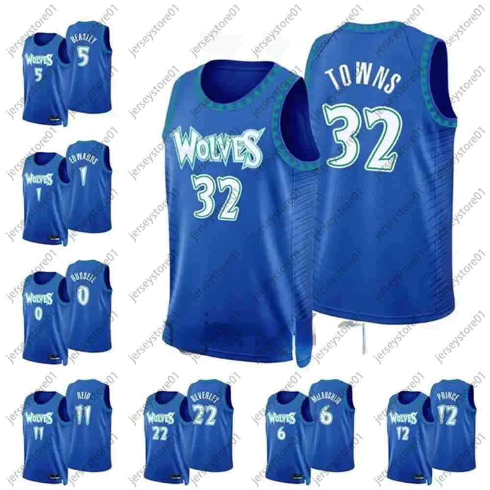

2022 Printed Minnesotas Men Karl-Anthony Towns Patrick Beverley Malik Beasley Taurean Prince Anthony 2021/22 75th Timberwolve jerseys