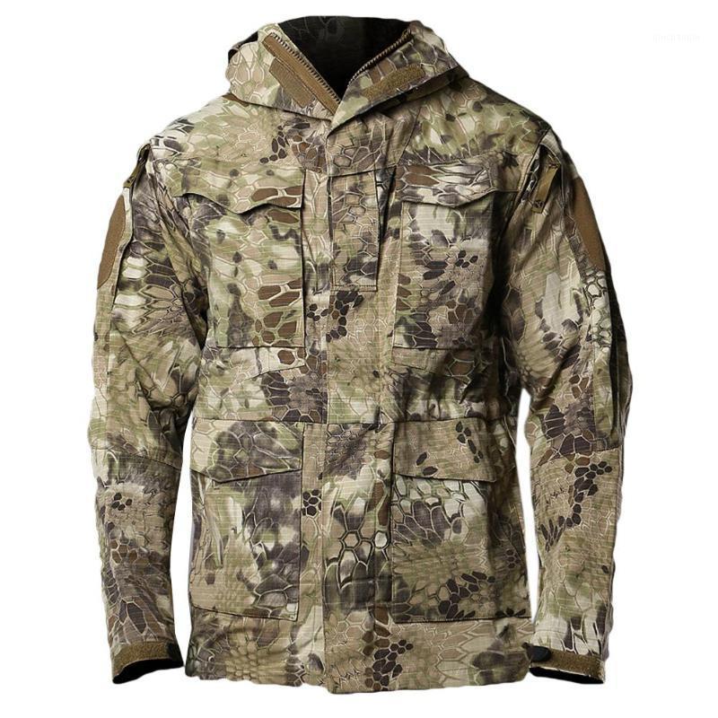 

Men Wear-resistant Windproof Breathable Multifunctional Softshell Jacket Casual Coat1, Cp camouflage
