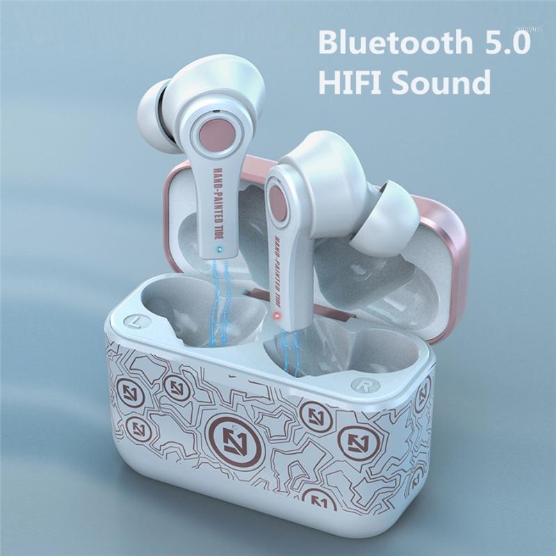 

TS-100 TWS Wireless Bluetooth 5.0 Earphone With Mic Charging Box Headphone Game Headsets Sport Earbuds For Android PK i12 i900001, White