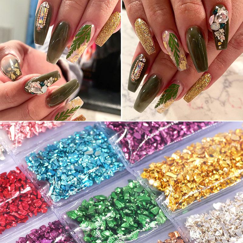

1 Bag Corlorful Nail Rhinestones Stones Beautiful Nail Decoration Rose Gold Mixed Size Bling Jewelry Art Decorations