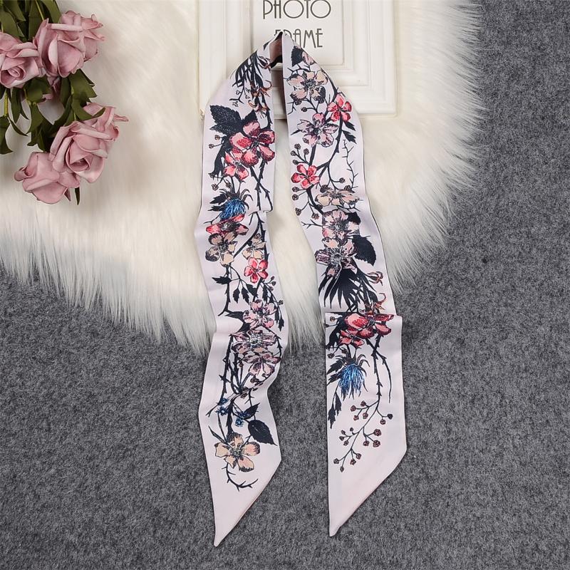 

2020 Brand Design Scarf Women Silk Scarf Skinny Bag Scarves Wrist Towel Foulard Neckerchief Headband For Ladies