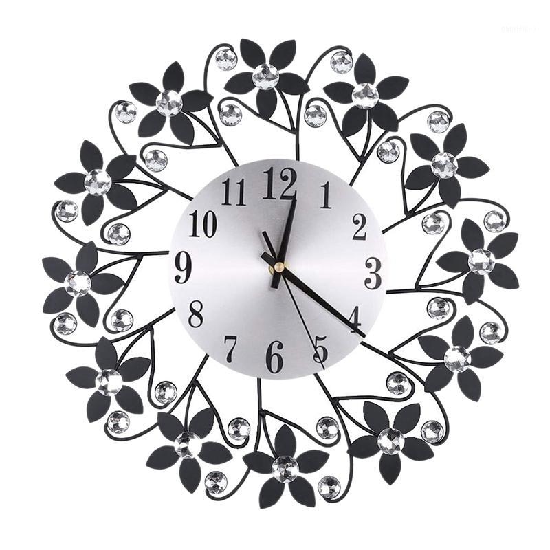 

3D Wall Clock,Round Leaf Petals Metal Wall Clock, Dial With Arabic Numerals, Decorative Clock For Living Room, Bedroom, Office S1