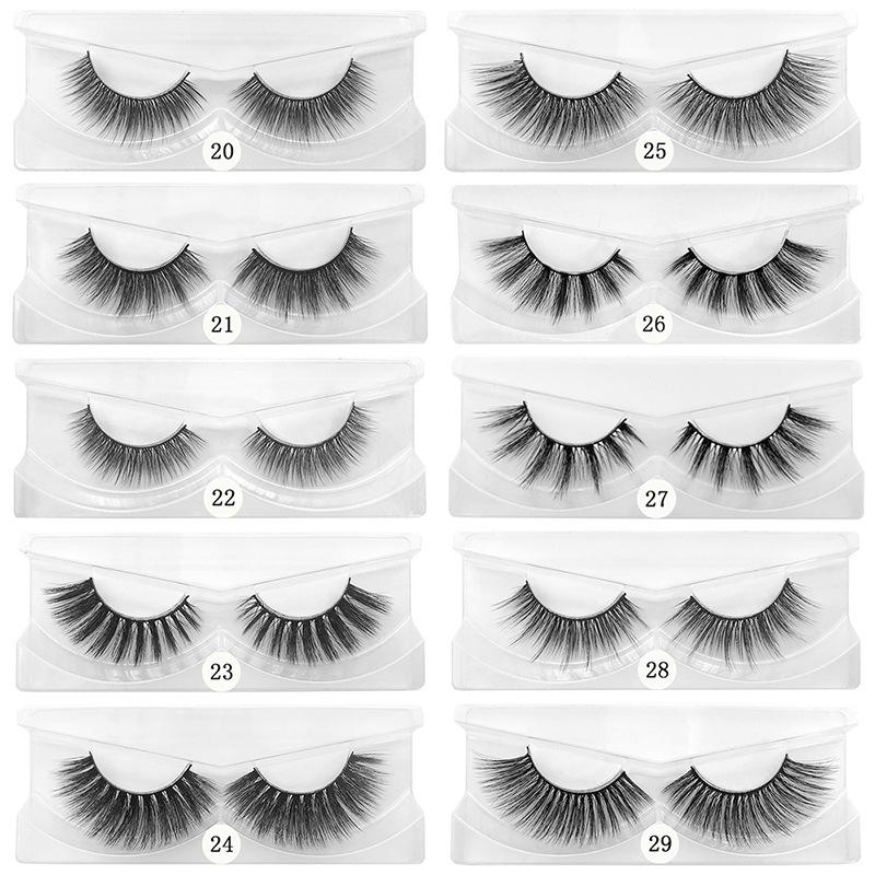 

10 Pairs/pack Faux 3d Mink Lashes Bulk Wholesale Fake Natural False Eyelashes Strip Wispy Lashes Lash Book Vendor Private Label