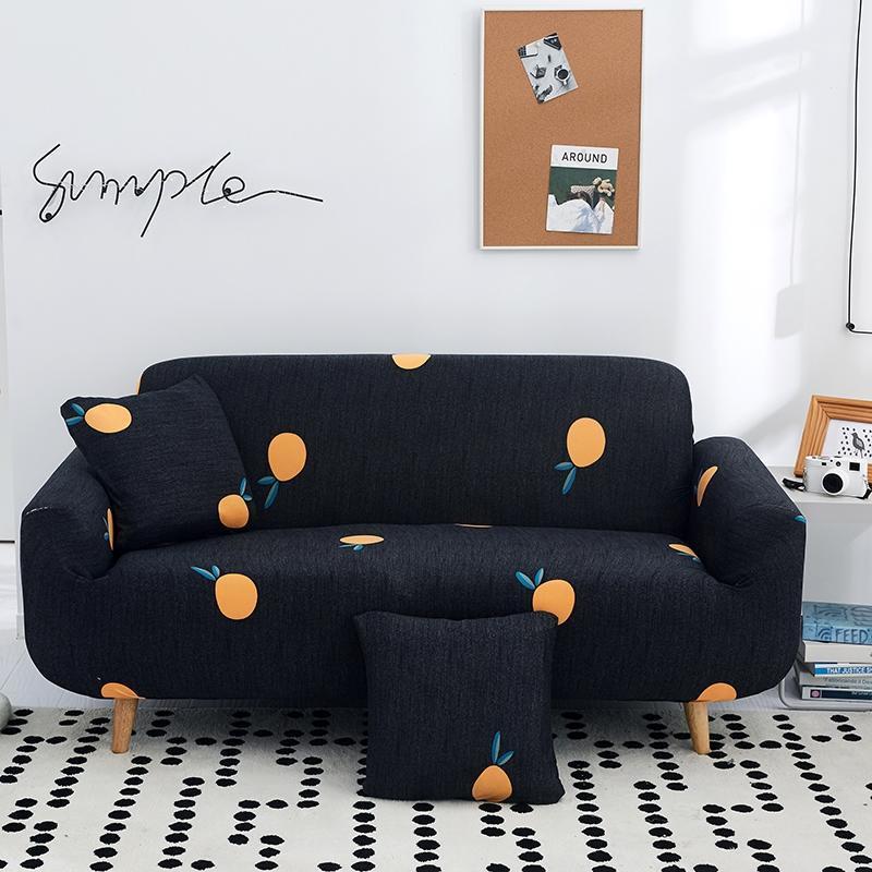 

Bonenjoy Black Couch Covers Fruits Prined Couch Covers for Sofas Sectional Sofa Cover Elastic1