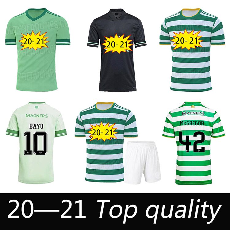 

20 21 Celtic fc Soccer Jerseys MCGREGOR GRIFFITHS 2020 2021 Klimala FORREST BROWN CHRISTIE EDOUARD BAYO Home Men kids Football Shirts, Green