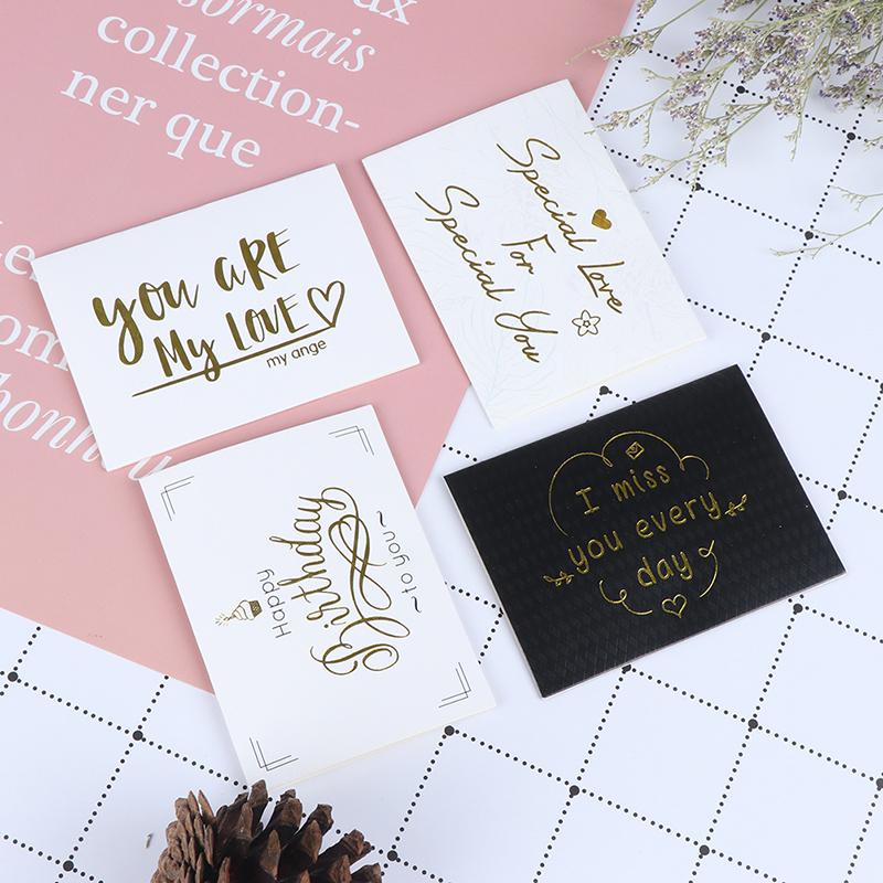 

10pcs Creative Greeting Card Wedding Valentine's Day Flower Message Blessing Card Thank You Birthday Party Decor