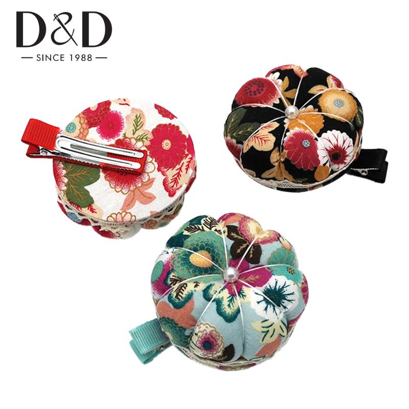 

D&D Mini Pumpkin Pin Cushions Holder Needle Pincushions with Clip for Quilting and Sewing Needlework Sewing Accessories 6cm