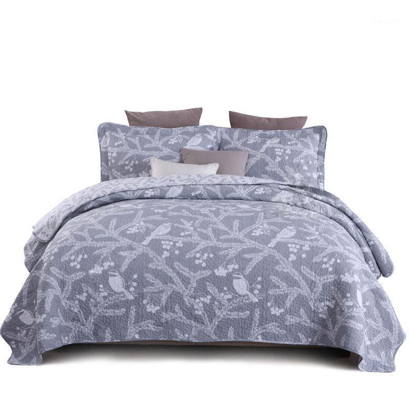 

Plain Bedspreads Quilt Set 3pc Cotton Quilts For Double Bed Cover Pillowcase Queen Size Quilted Bedding Printed Coverlets Summed1, As the picture