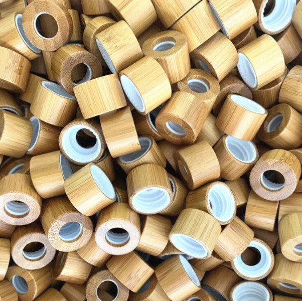 

18mm bamboo top bamboo lid cap for 10ml 15ml 20ml 30ml glass dropper bottle essential oil bottle pipette