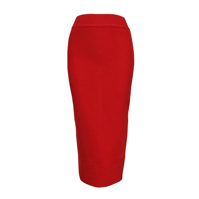 

Slit Sexy Bandage Skirts Autumn Slim Elasticity Package Hip Pencil Skirt Office Wear Midi Women Fashion Female Clothes BY2004, By2001 red