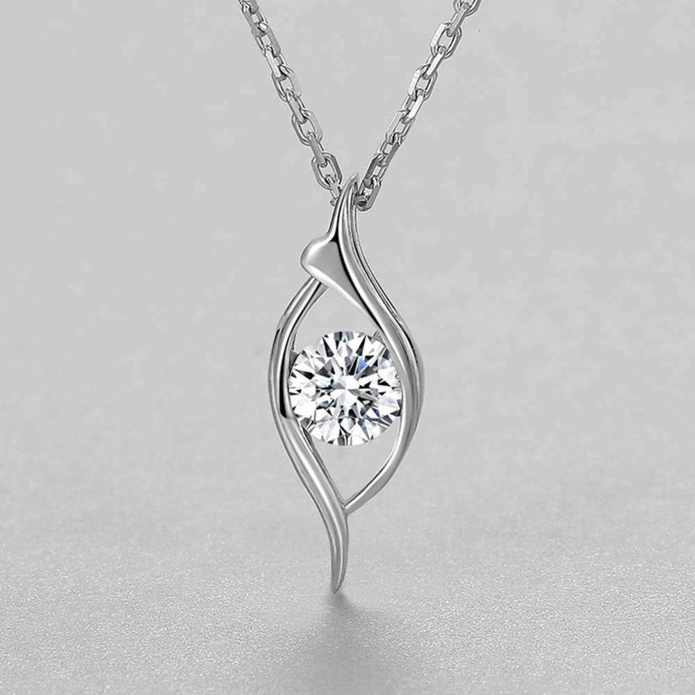 

Luxurys Designers Fashion Ydz101 Sterling Silver 45 point simulation simple women's Pendant with no chain and zircon 925 Pendant