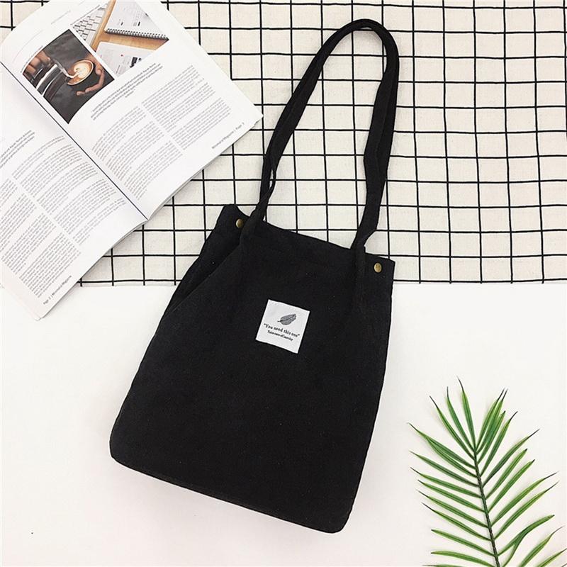 

Bags for Women 2021 Corduroy Shoulder Bag Reusable Shopping Bags Casual Tote Female Handbag for A Certain Number of Dropshipping, White