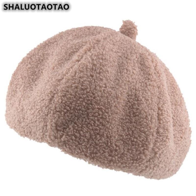 

SHALUOTAOTAO Beret For Women Autumn Winter Fashion Velvet Thermal Berets Elegant Personality Painter Hat Lady Brands Sports Cap, Black