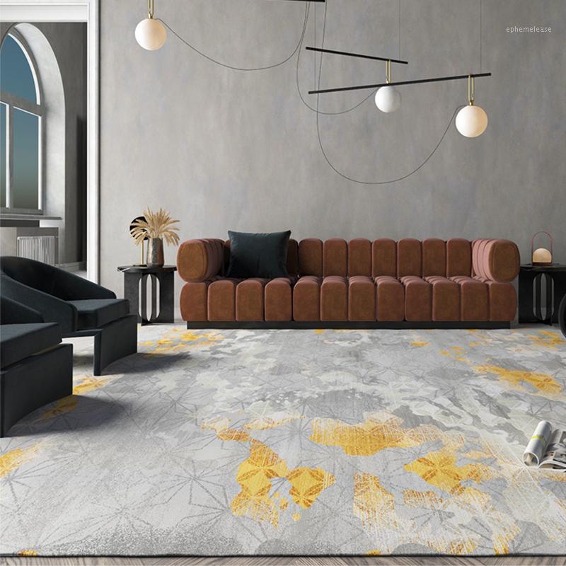 

Abstract Gray Yellow Carpets Living Room Home Bedroom alfombra Modern Sofa Floor Mat Nordic Study Kids Room Soft Fluffy Rugs1