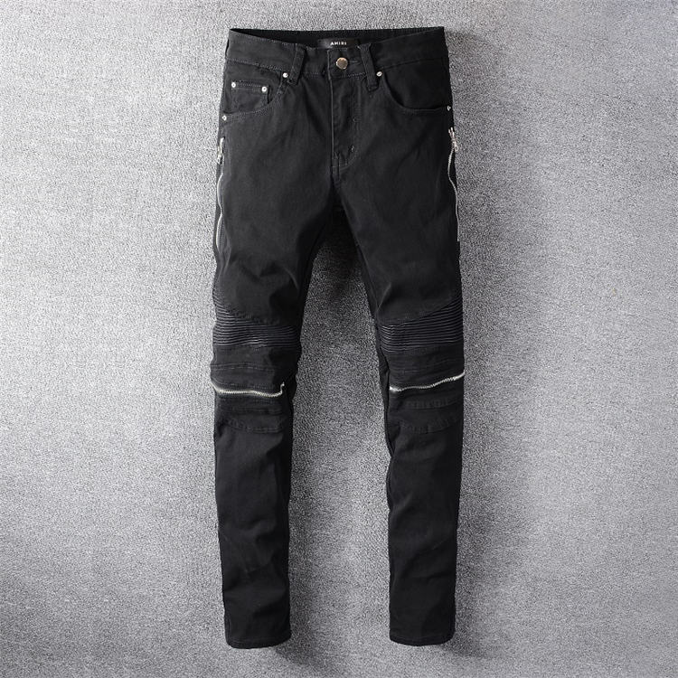 

High quality Mens jeans #627 Distressed Motorcycle biker jeans Slim Ripped hole stripe Famous Denim Men pants jeans, Blue