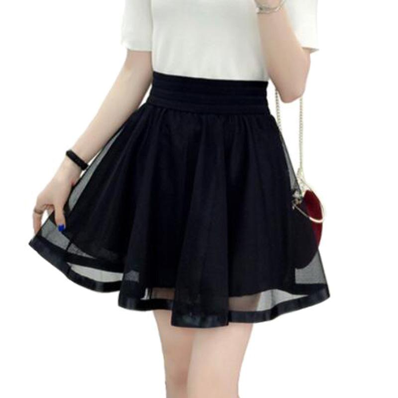 

Skirts 2022 Vintage Women A Line Plaid Mini Skirt Female Autumn Winter High Waist Fashion Korean ZY4239, Black