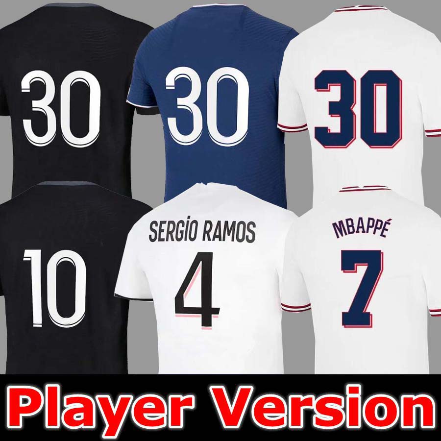 

Player version SERGIO RAMOS soccer Soccer Jerseys Saint Germain MBAPPE HAKIMI NEYMAR JR 21 22 Maillots de football shirt 2021 2022 MARQUINHOS VERRATTI psGs, 4th jersey