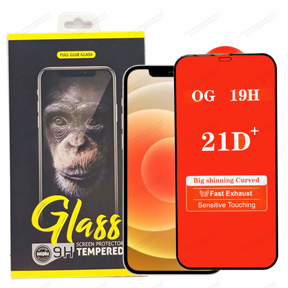 

21D Tempered Glass For iphone 12 mini pro max iphone 11 pro max 7 8 SE Samsung a11 a21 a31 A41 A51 A71 A81 A91 glass screen protector