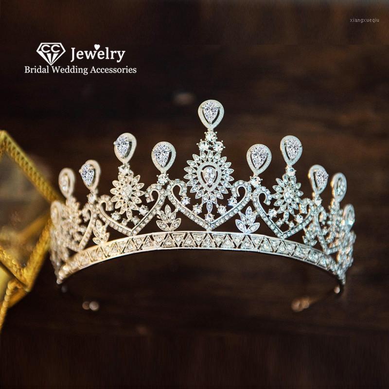 

Hairband Crown Tiara Wedding Hair Accessories For Women Bridal Vintage Crowns Engagement Party Headwear High Quality HS21 Clips & Barrettes, Golden;silver
