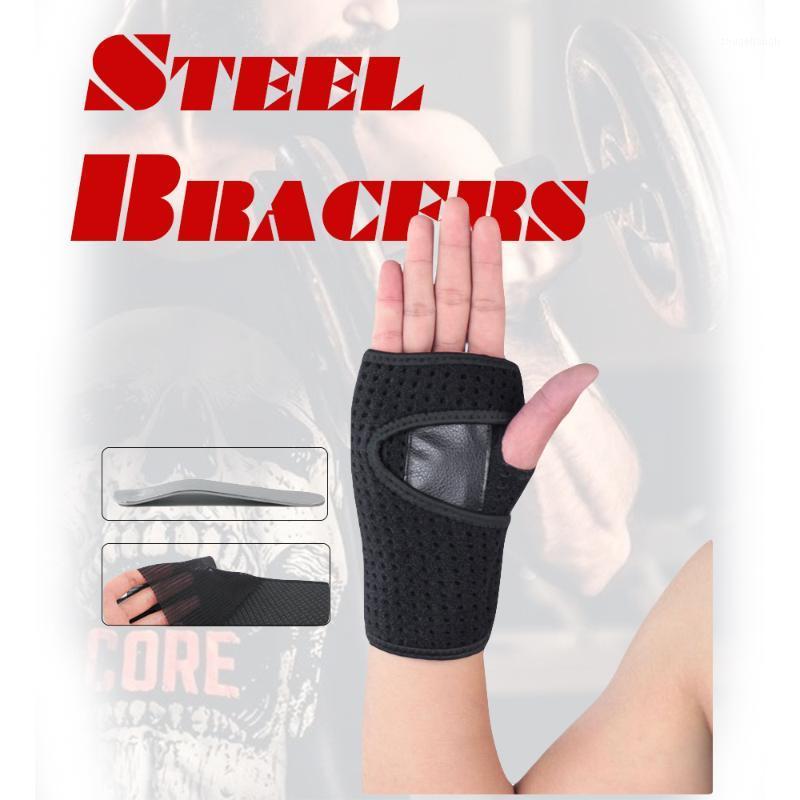 

Adjustable Tunnel Wrist Brace Support Sprain Forearm Splint Band Strap Wristband Wrist Support Weight Lifting Gym Training Wraps1, Bk