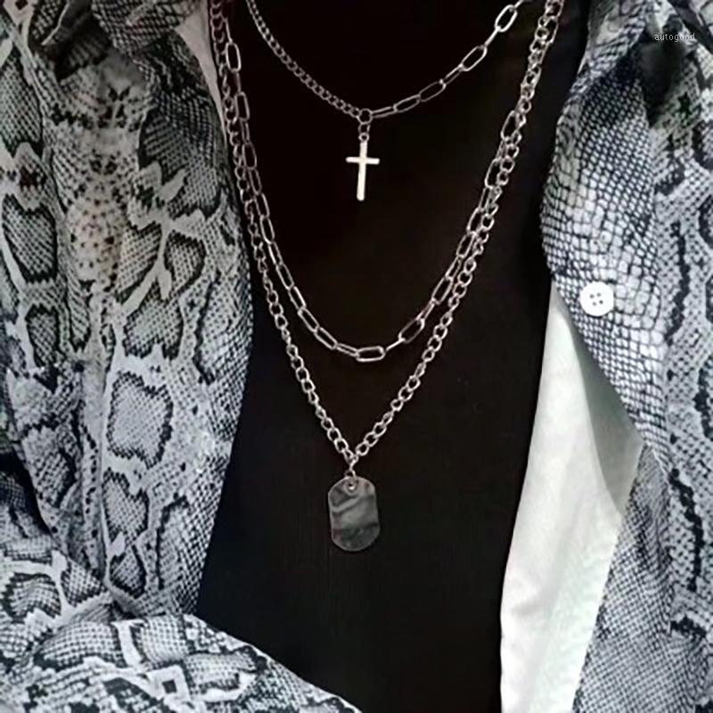 

Chains 2021 Fashion Multilayer Hip Hop Long Chain Necklace For Women Men Jewelry Gifts Key Cross Pendant Accessories1