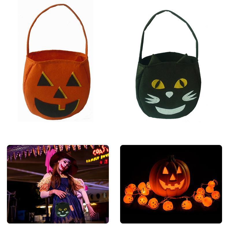 

Halloween Gift Cotton Nylon Shopping Bag Christmas Cotton Treat Children Girl Boy Trick Halloween Witch Bag