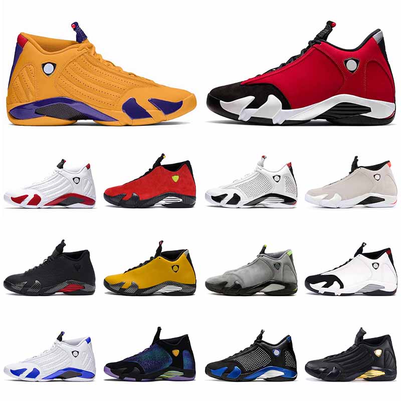 

With box New 14 14s Mens University Gold Red basketball shoes Gym Red Black Toe SPM White mens sport shoes Trainers sneakers, White;red