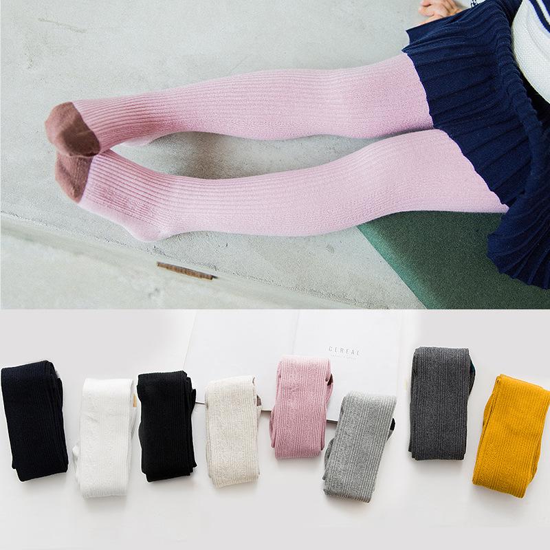 

1-12Y Baby Tights Winter Cashmere Girls Candy Color Cotton Knitted Warm Stockings Soft Comfort Stretchy Pantyhos Sport Leggings, Pink