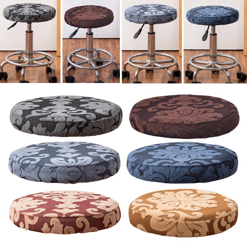 

Floral Printed Bar Stool Cover Round Chair Cover Polyester & Elastic Seat Home Chair Slipcover Round Stool Covers
