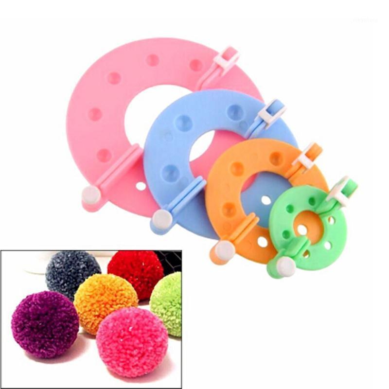 

8PCS 4 Sizes Fluff Ball Weaver PomPom Maker Knitting Loom Kit Kids DIY Diy Craft Supplies Weaver Needle Knitting Wool Tools1