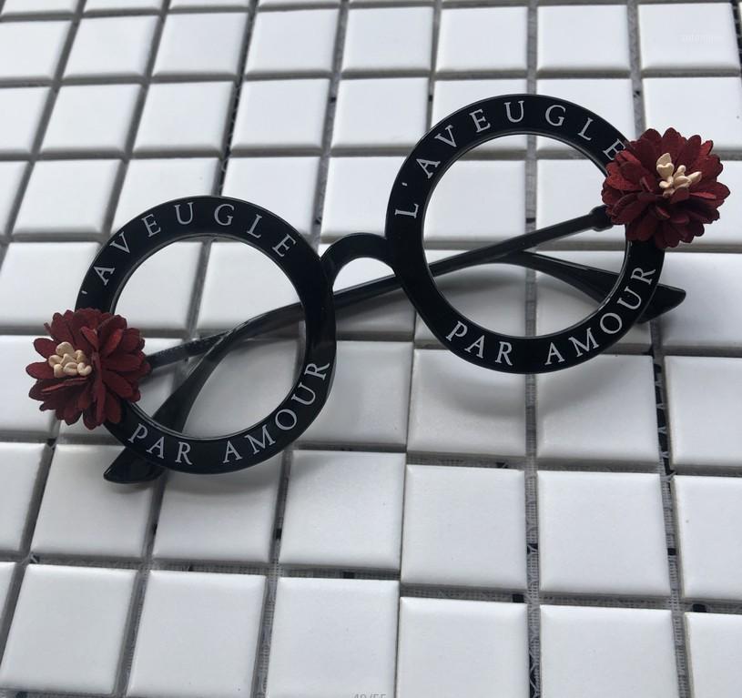 

ZAOLIHU Handmade Flower Round Women Sunglasses Leather Daisy Design Shades Small Beach Eyewear Colorful Fashion Sun Glasses1