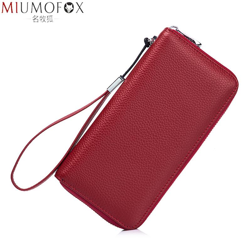 

Men Wallets Long Style Genuine Leather Wallet Male Zipper Coin Pocket Passport Cover Rfid Protect Holder Women Purse, Black