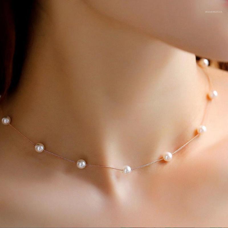 

Fashion Bohemian Golden Color Chain Imitation Pearl Choker Necklace Collar Statement Pendant Necklace for Women Jewelry Gifts1