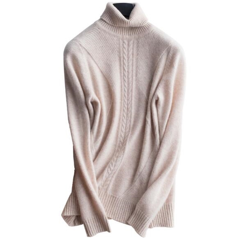 

Winter cashmere + thick wool hot sweater streetwear soft turteneck for women, G54