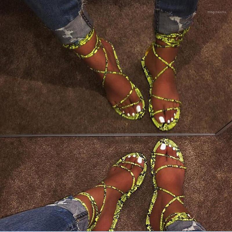 

Women Flat Thong Sandals Candy Color Corss Tied Female Bohemia Lace Up Casual Beach Shoes Ladies Fashion Footwear Summer1, Flower