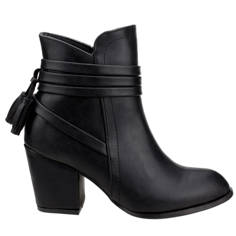 

Ayakland 1111-832 Skin Daily 6 Cm Heel Women Boots Shoes, Black