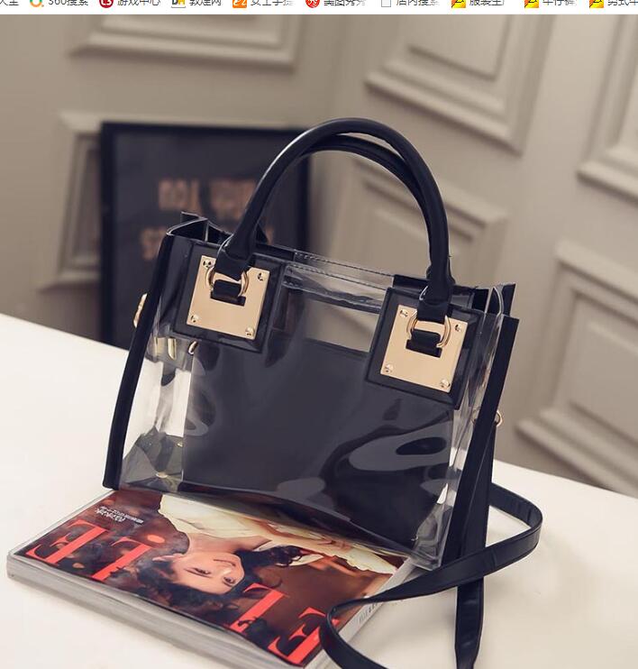

pcs Women Fashion Shoulder Bag Clear Jelly Clutch Purse Transparent