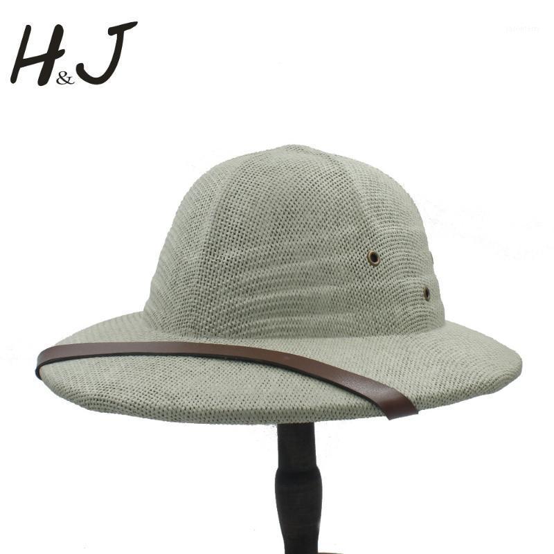 

Wide Brim Hats Novelty Straw Helmet Pith Fedora For Women Men Vietnam War Army Sun Hat Dad Boater Bucket Safari Jungle Miners Cap1, Green