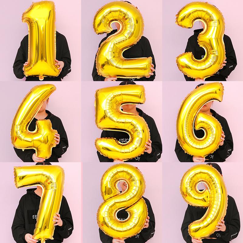 

Party Decoration 32 Inch Big Foil Birthday Balloons Air Helium Number Balloon Figures Happy Decorations Kid Baloons Balon