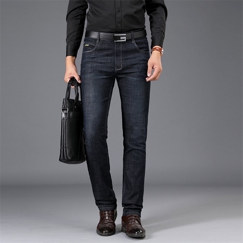 

SULEE Brand Men Jeans Design Biker Jeans Strech Casual Jean For Men Hight Quality Cotton Male Long Trousers 201111, Black