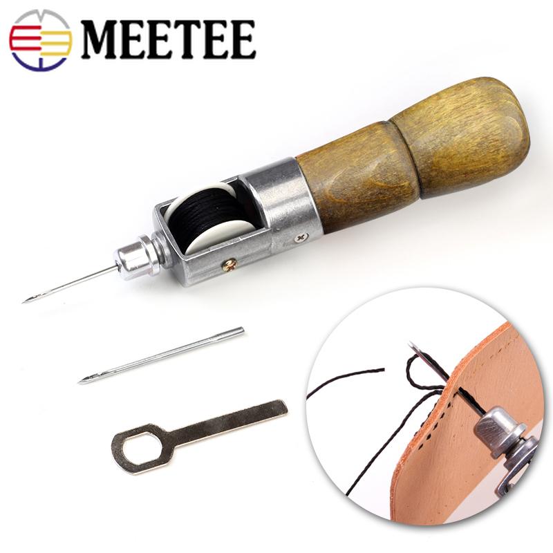 

Meetee Leather Stitching Hand Sewing Tool DIY Manual Sewing Machine Thread Leather Craft for Belt Shoemaker Repair Tools