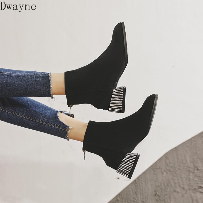 

boots women's boots 2020 new spring and autumn wild thick with net red thin ins tide short, Black